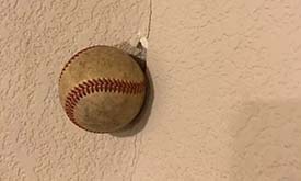 Baseball Stuck in Drywall